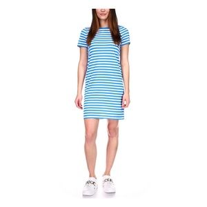 MICHAEL KORS Bright Canyon Dress Blue Striped Dress Size XL NEW